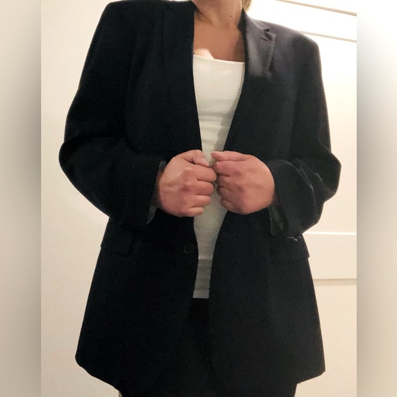 [Hugo Boss] Designer Black Suit Jacket with Lapel Super 100 - Men's Size 42R - Picture 16 of 16